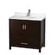 Option Espresso / White Quartz Top / Brushed Chrome
