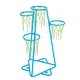 preview thumbnail 1 of 8, Blue Metal Kids Basketball Hoop with 4 Heights and Triangular Base Blue