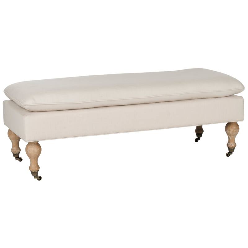 SAFAVIEH Tari Pillowtop Grey/ Sage Bench - 0 - 52" W x 21" D x 19" H - 52Wx21Dx19H