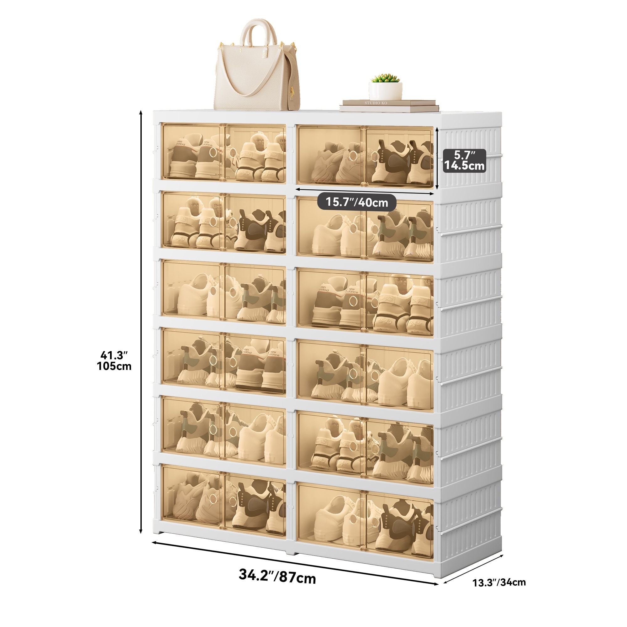 24 Pairs 32 Pairs Shoes Stackable Shoe Storage Box