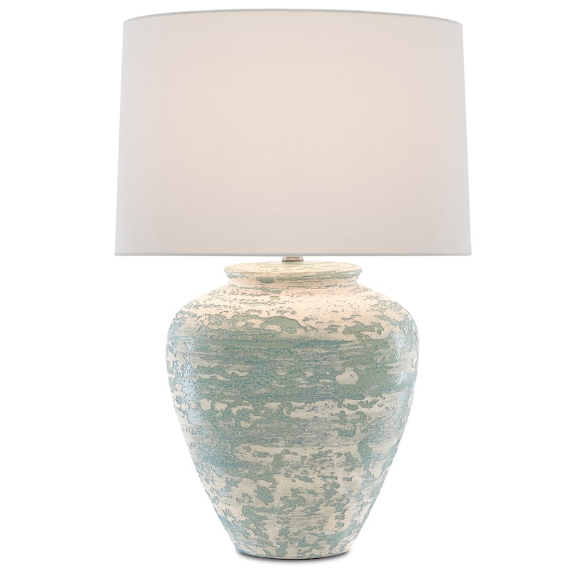 Currey & Company Mimi Aqua Table Lamp - 27.25"h x 18"dia