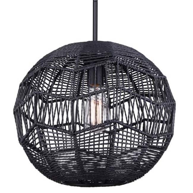 Canarm IPL2036B01 Leona 15" Wide Wood Pendant