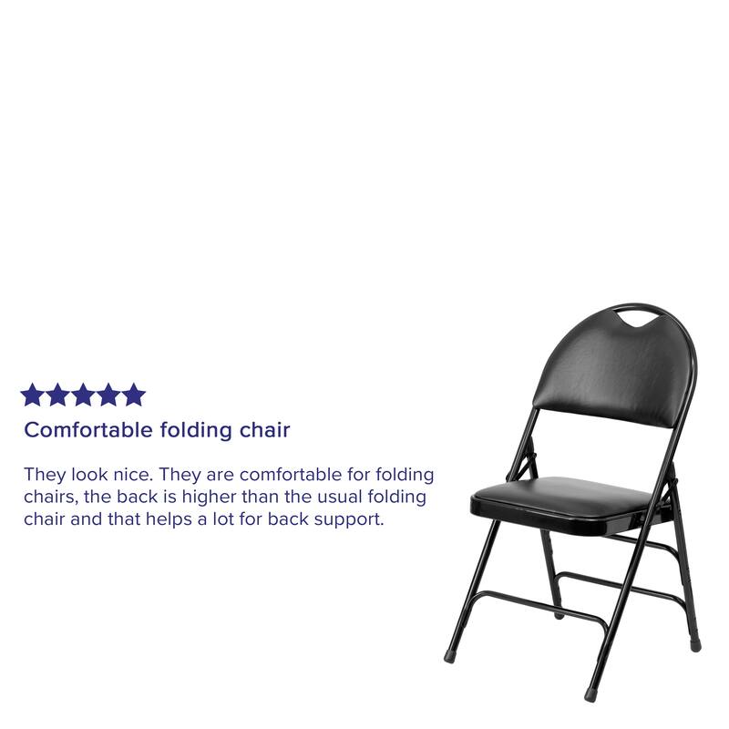 2 Pack Extra Large Ultra-Premium Triple Braced Folding Chair