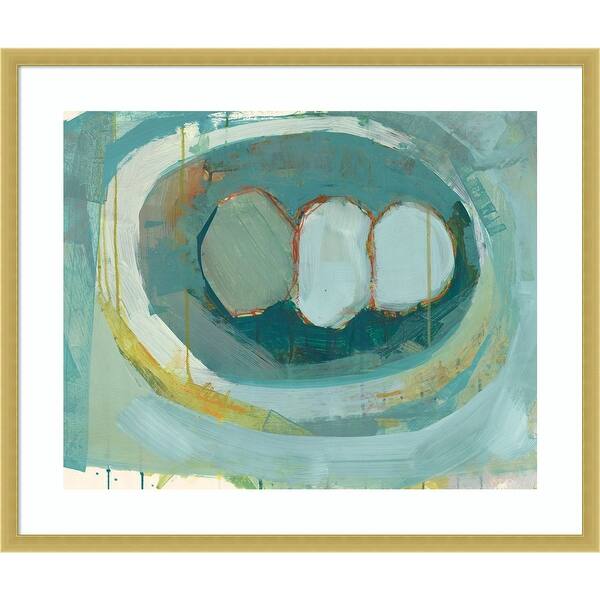 slide 2 of 9, Amanti Art Blue Nest I by Lindsey Newman Wood Framed Wall Art Print - Svelte Polished Gold
