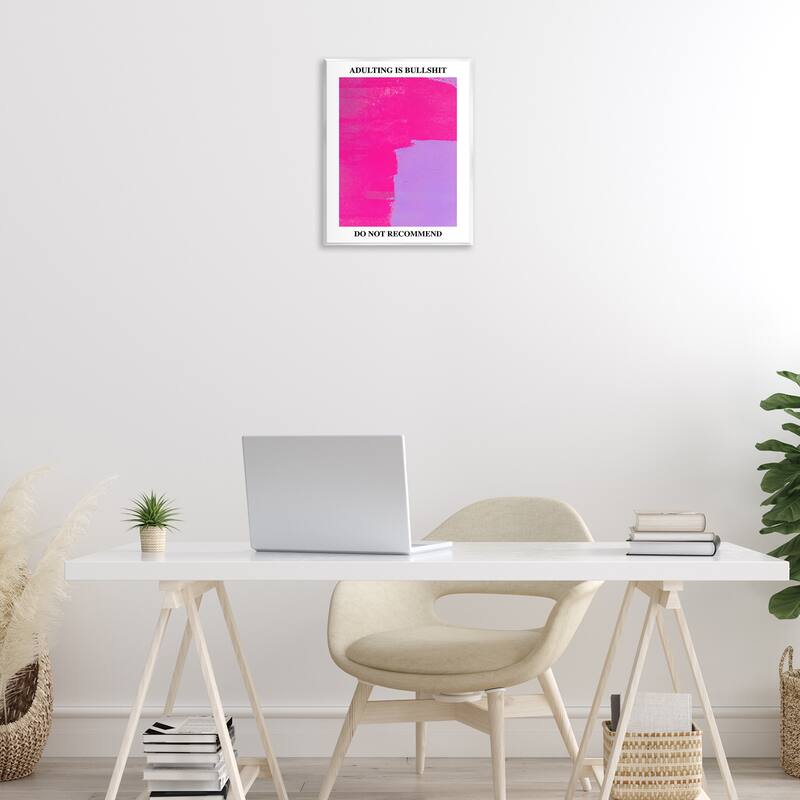 Stupell Adulting Do Not Recommend Wall Plaque Art Design By House of Lulu