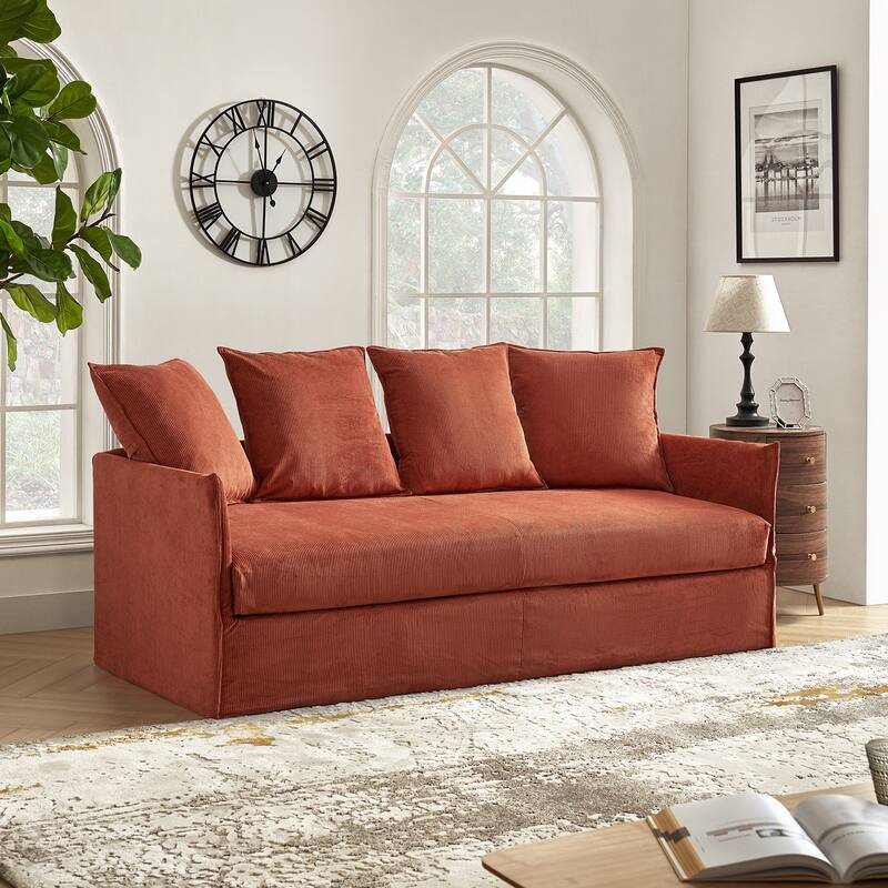 Gottfried 80" Slipcovered Sofa with Two Slipcovers by HULALA HOME