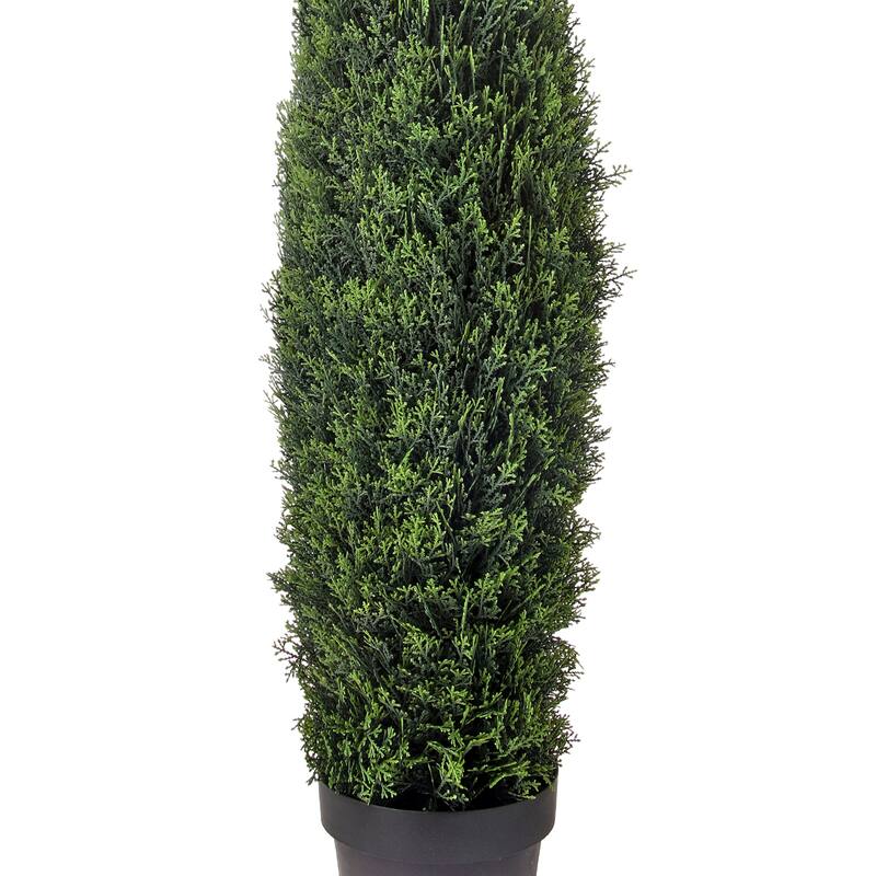 Potted Plastic Uv Treat Cypress Cone Topiary 60"