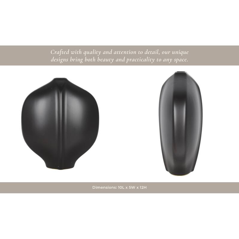 Modern Ceramic Decorative Vase with Sculpted Wavy Textured Design