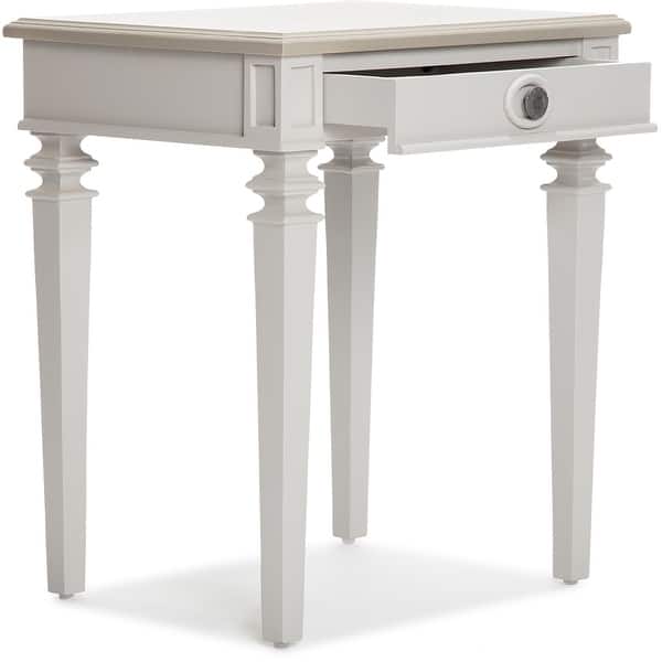 Finch Benson End Table Nightstand With Drawers Light Gray On Sale Overstock 31272693