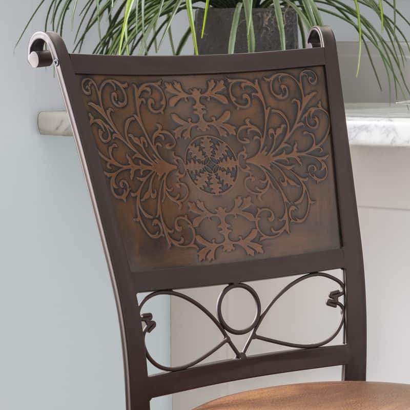Bailey Stamped Back 30-inch Bar Stool - N/A