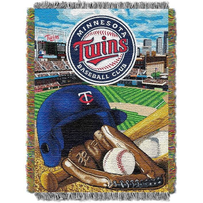 MLB Woven Tapestry Throw Blanket - 48x60 inches - Minnesota Twins