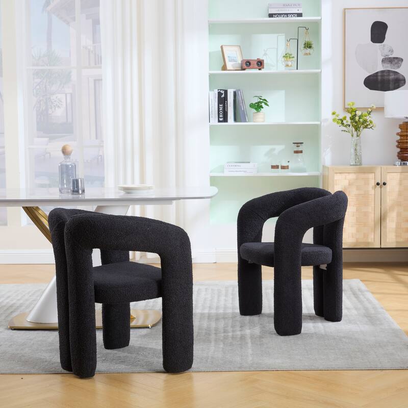 Modern Velvet Upholstered Accent Chair – Barrel-Shaped Dining Side Chair For Kitchen Or Living Room (Set Of 2)‌