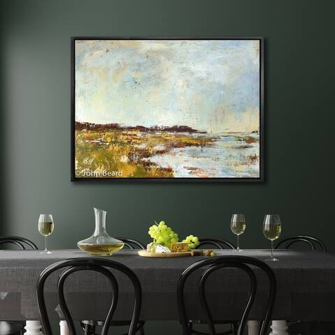 John Beard Collection's "Abstract Marsh" on Giclee Canvas Hand Embellished Art