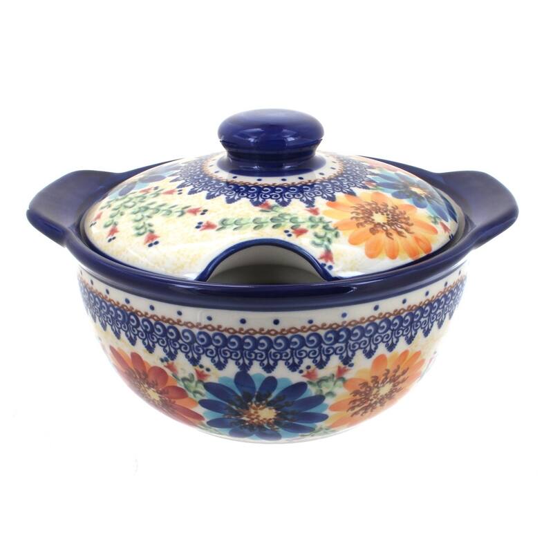 Blue Rose Polish Pottery 261 Vena Soup Tureen