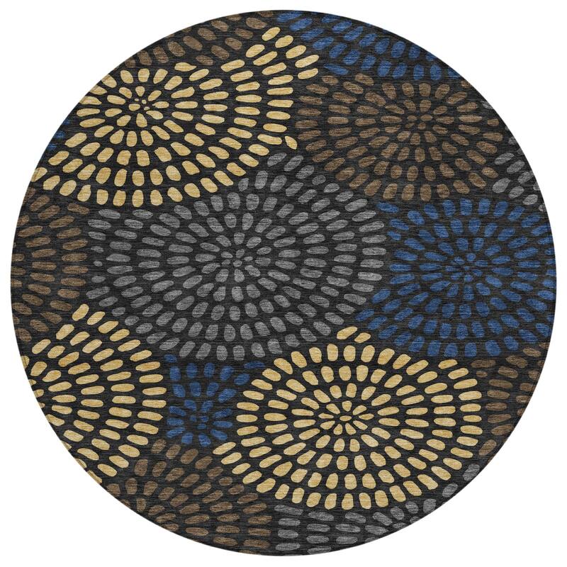 Machine Washable Indoor/ Outdoor Casual Ric Chantille Rug