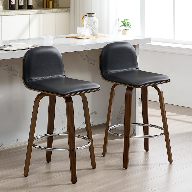 Upholstered Wood Swivel Bar Stools/ Counter Stool