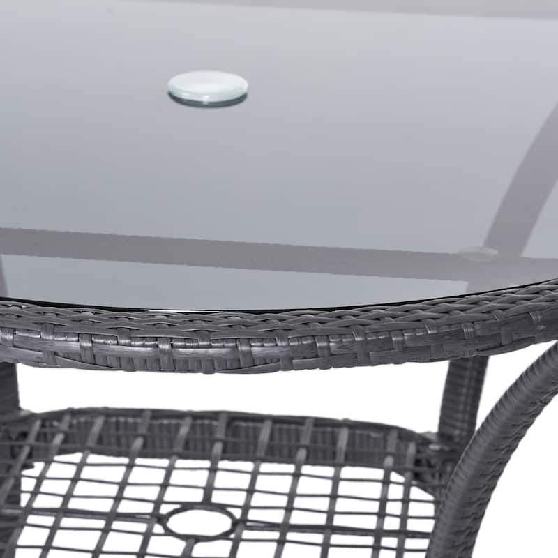 San Pico Outdoor Wicker Dining Table by Christopher Knight Home