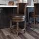 preview thumbnail 49 of 109, Maven Lane 26" Pullman Swivel Counter Height Kitchen Stool Single - Walnut Vegan Leather.