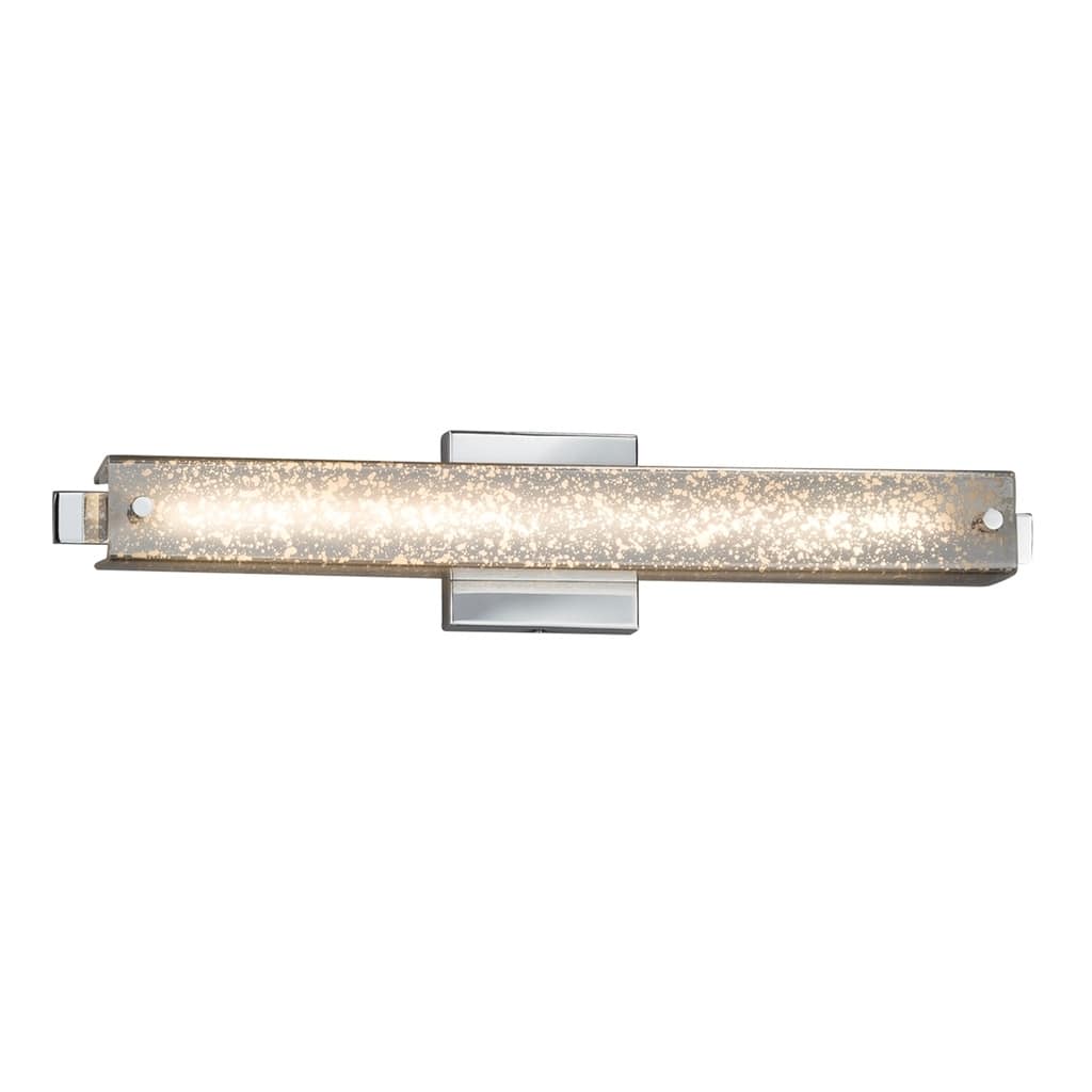 Justice Design Fusion Edge 23-inch Polished Chrome ADA LED Wall/ Bath Bar, Mercury Shade - Polished Chrome