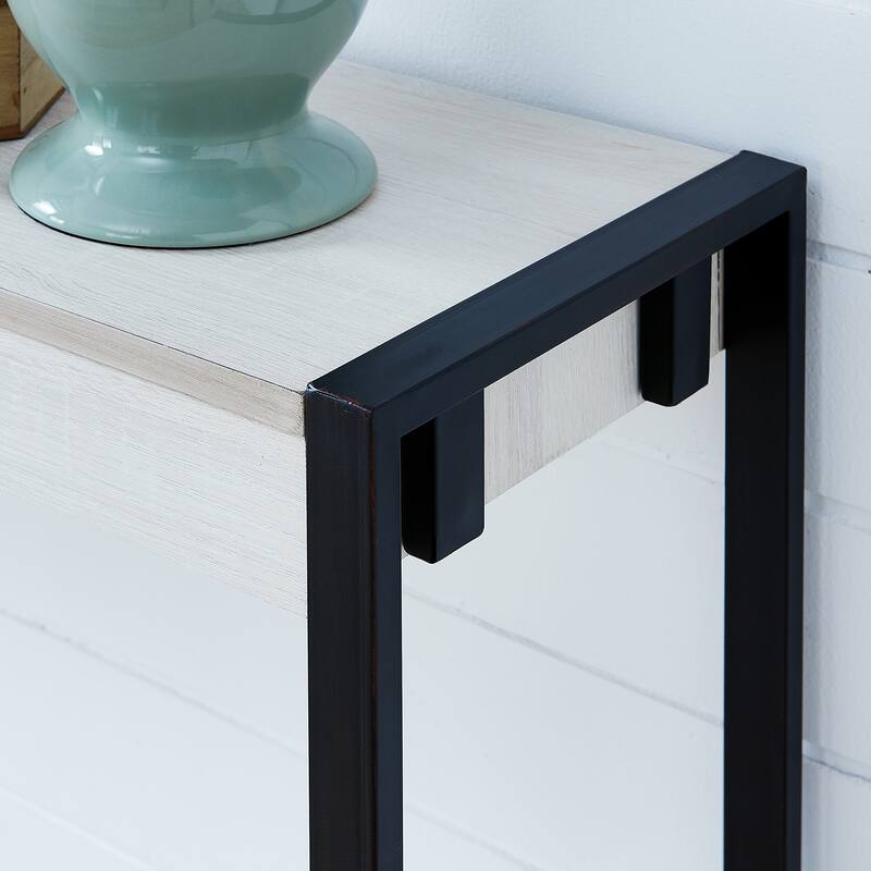 SEI Furniture Macen Modern Narrow Industrial Console Table