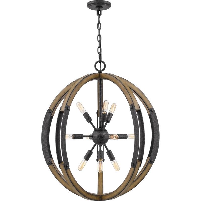 Babaton 10-Light Pendant in Old Black Finish