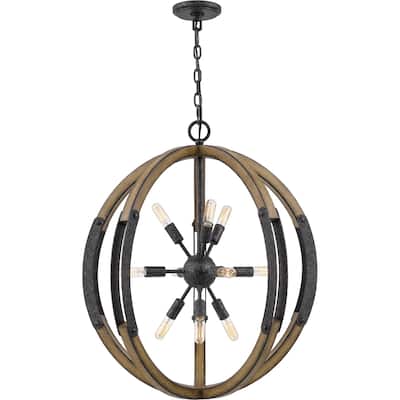 Babaton 10-Light Pendant in Old Black Finish
