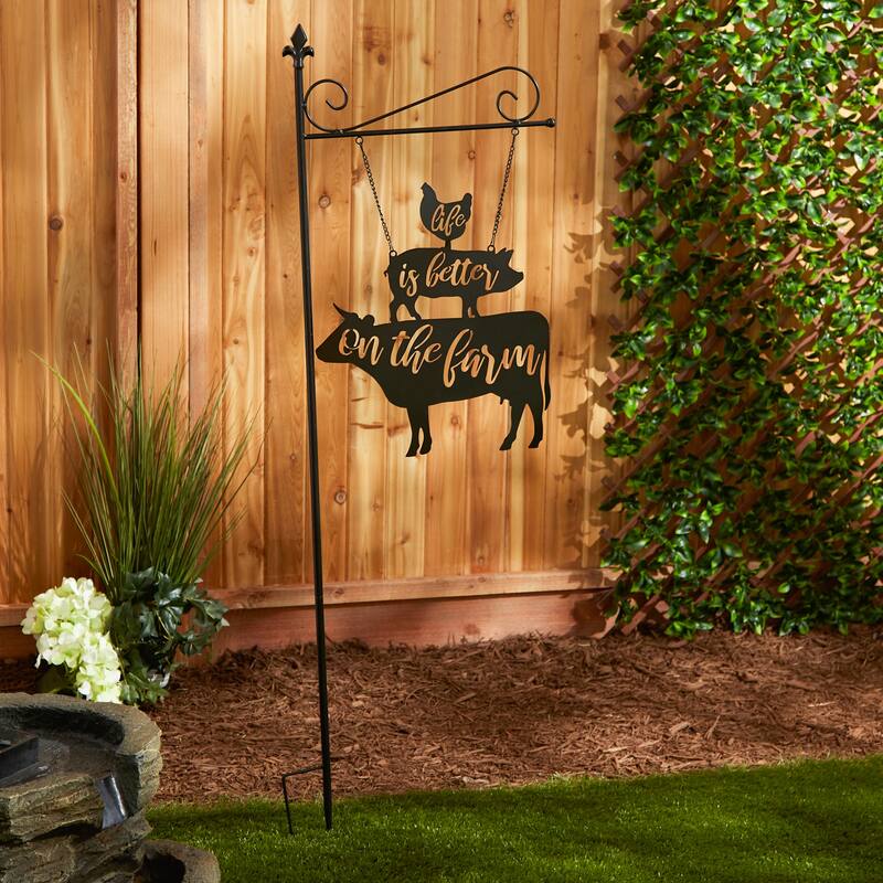 Life Is Beter On The Farm Garden Stake