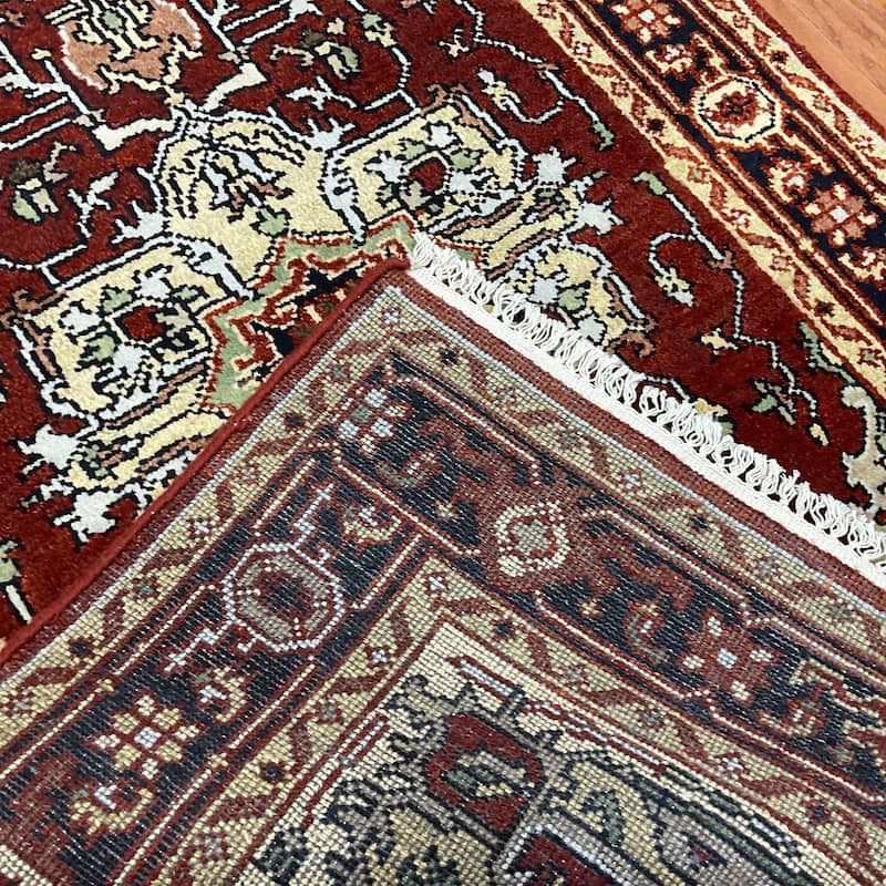 HERAT ORIENTAL Handmade Heriz Wool Rug - 4' x 6'