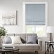 preview thumbnail 27 of 97, Madison Park Colm Basketweave Room Darkening Cordless Roman Shade 23x64" - Blue
