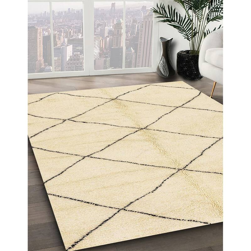 Ahgly Company Machine Washable Abstract Gold Area Rugs Bed Bath