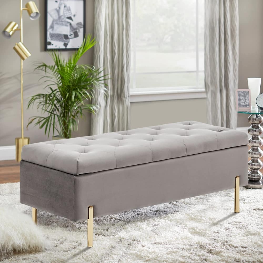 Andeworld End Of Bed Storage Bench,ottoman with storage for living room bedroom bench