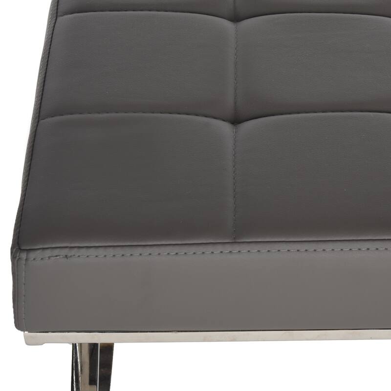 SAFAVIEH Lorayne Modern Glam Tufted Grey Bench - 43Wx18Dx18H