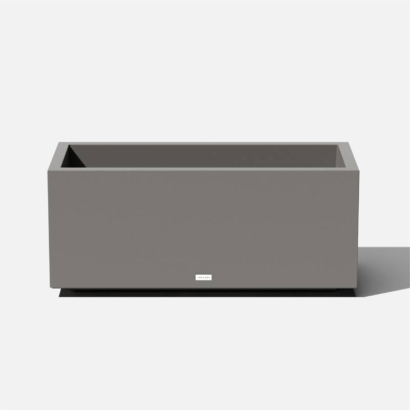 Block Series Long Box Planter - 16.25"H x 15"W x 38"L - Grey