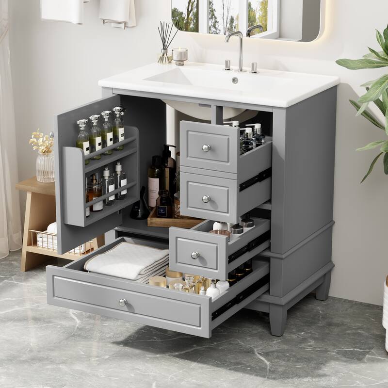 Christopher Knight Home 30" Stylish and Functional Bathroom Vanity with Sink