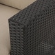 preview thumbnail 44 of 57, Puerta Outdoor 4-piece Wicker Chair Set with Square Firepit by Christopher Knight Home