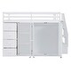 preview thumbnail 28 of 38, Full Size Wood Loft Bed With Wardrobes, Cabinets and Drawers, Gray
