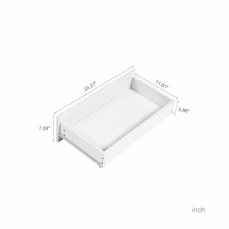 4-Drawer Dresser, Handle-Free Chest of Drawers, 100% Waterproof Wooden Cabinet with Sturdy Frame
