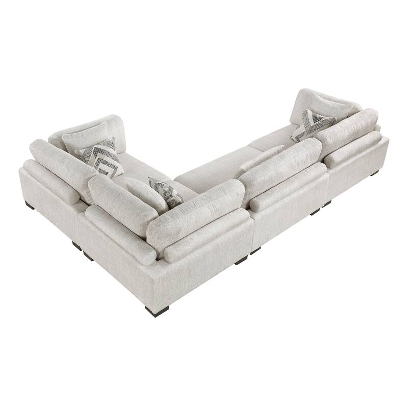 Abbeville Microfiber 4-Piece Modular Sectional