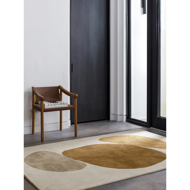 Livabliss Rossi Modern Abstract Area Rug - Brown/Beige - 5' x 7' 6"
