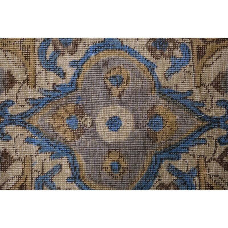 Geometric Tabriz Persian Area Rug Handmade Bedroom Wool Carpet - 9'8"x 13'1"