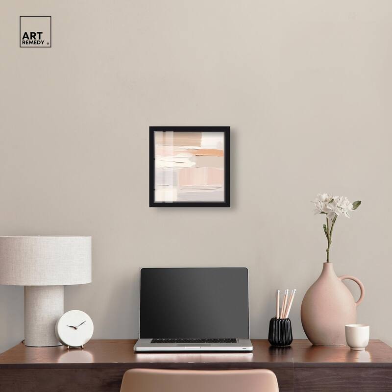 Roseate Cream Tones III Shadowbox by Art Remedy