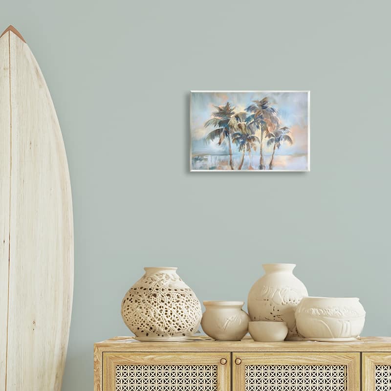 Stupell Cool Palm Trees Sunrise Wall Plaque Art Design By Ramona Murdock