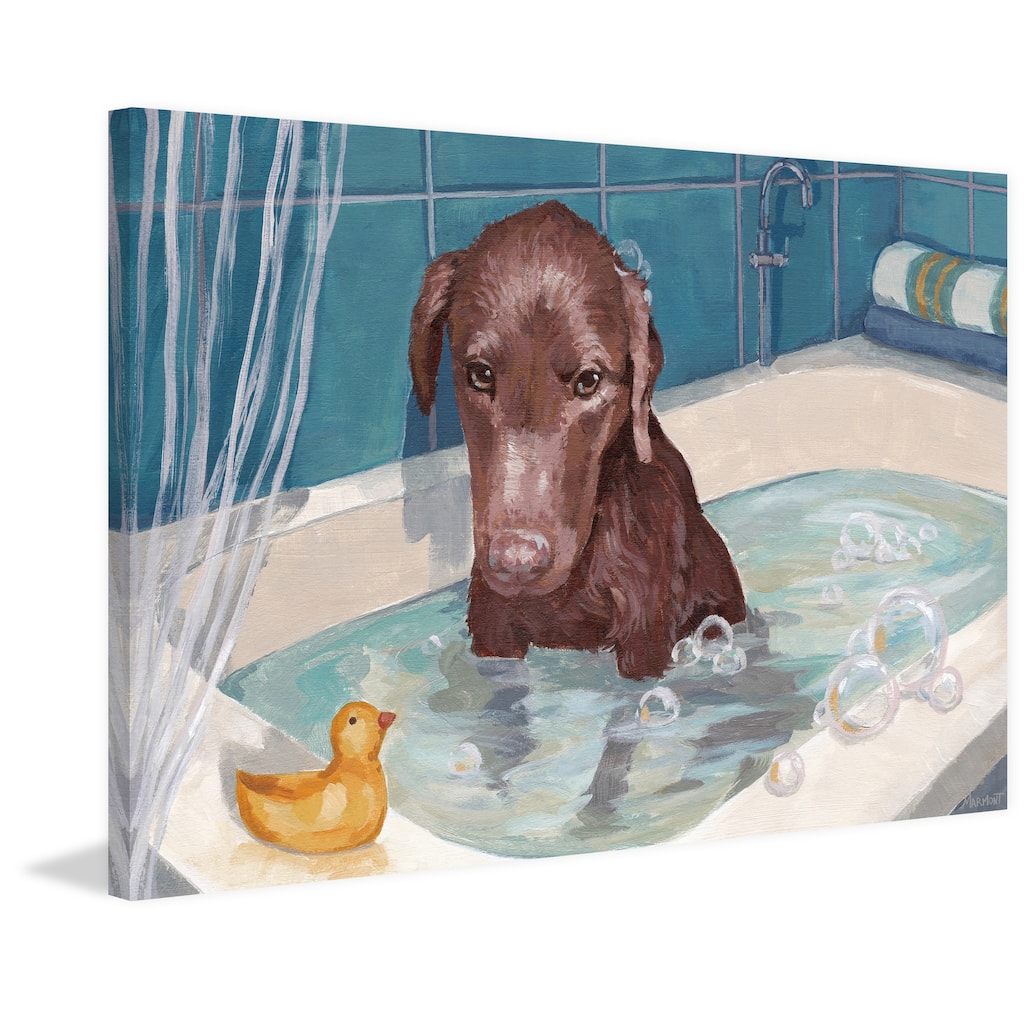 'Yellow Rubber Duck' Painting Print on Wrapped Canvas
