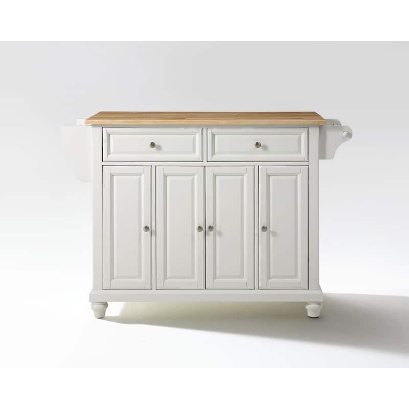 Full Size Kitchen Island with Wood Top & Storage - Portable Kitchen Cart - Modern Kitchen Furniture