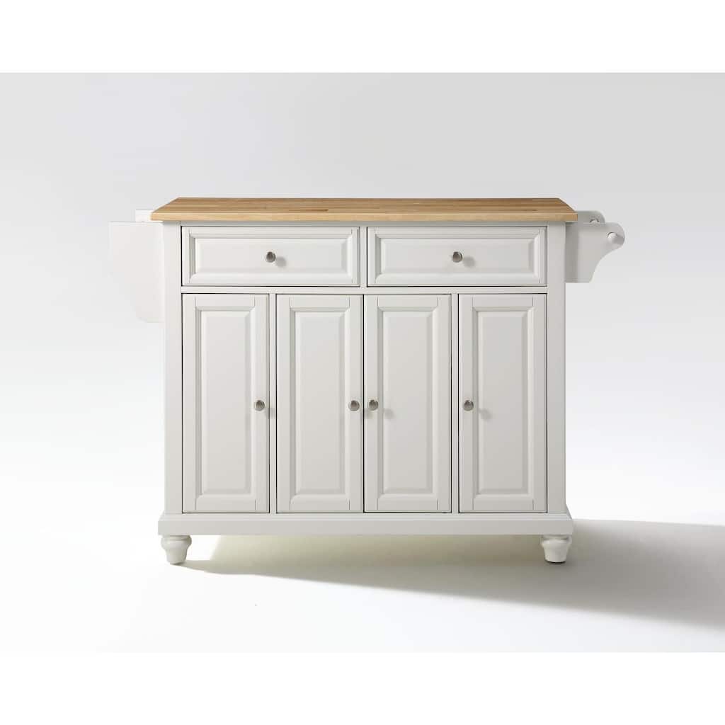 Full Size Kitchen Island with Wood Top & Storage - Portable Kitchen Cart - Modern Kitchen Furniture