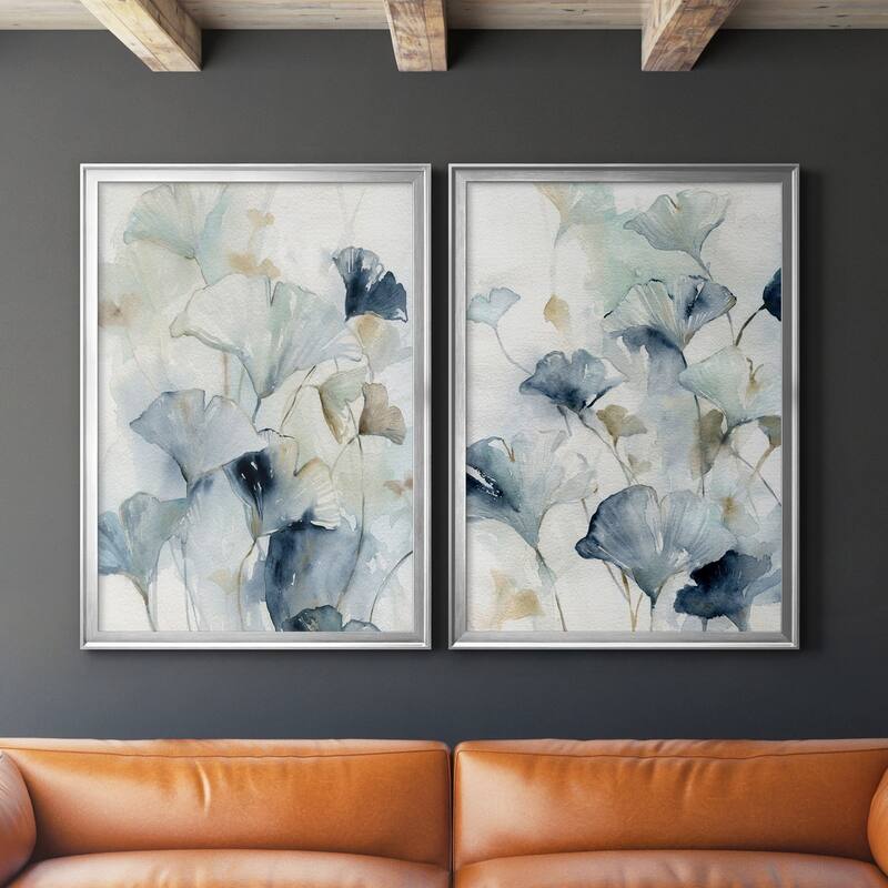 Indigo Ginkgo I Premium Framed Print - Ready to Hang - Multi-Color