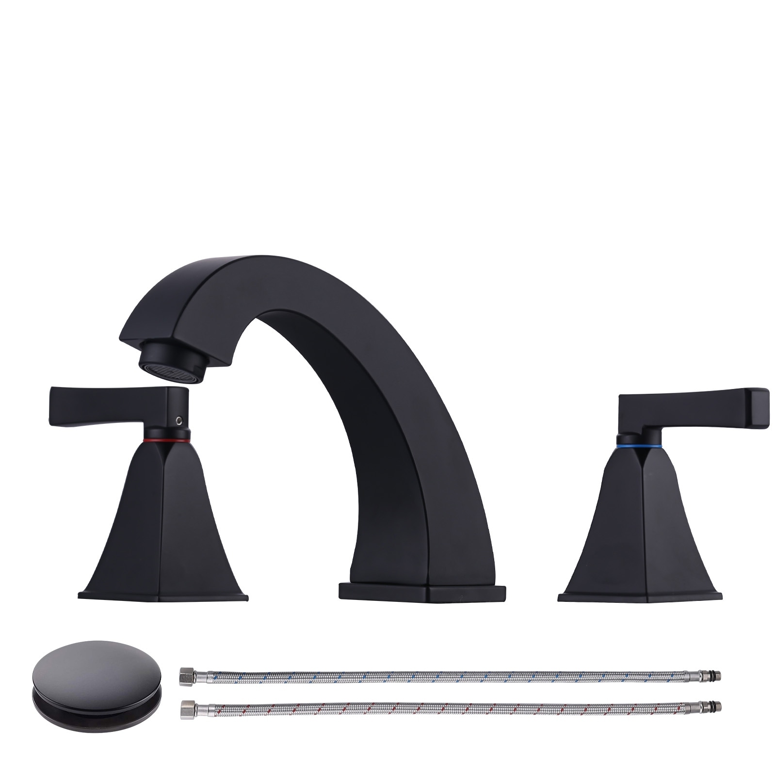 WOWOW 8 in. Widespread Double Handle Bathroom Faucet