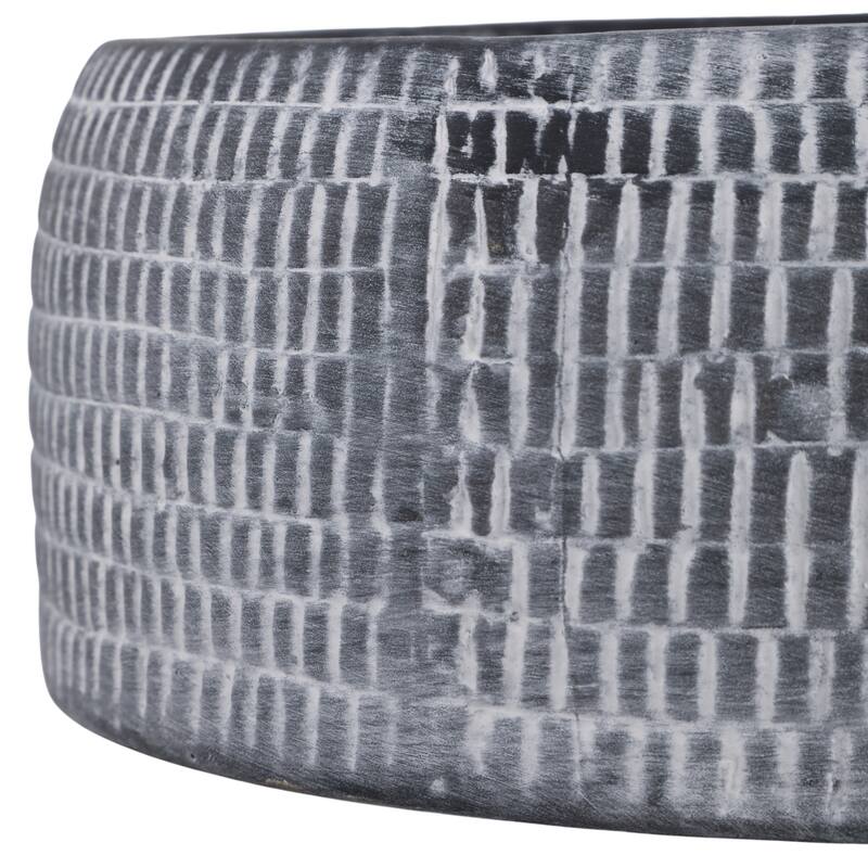 Decorative Textured Ceramic Neroli and Basil Scented Candle