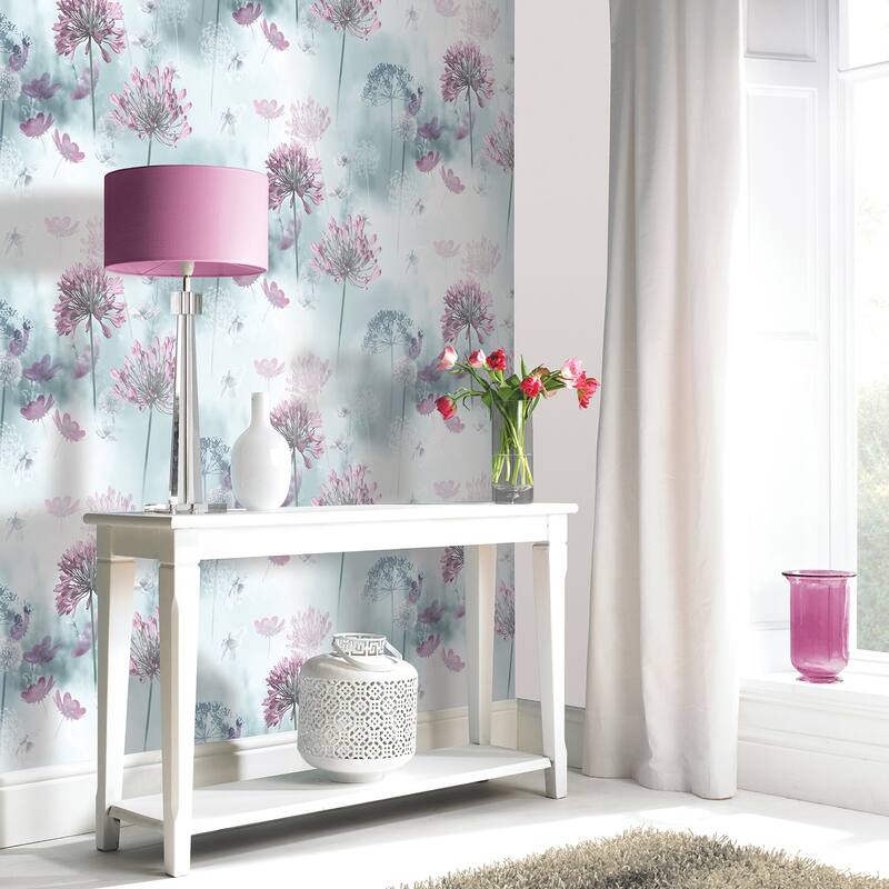 Arthouse Lucille Light Blue Spring Meadow Wallpaper