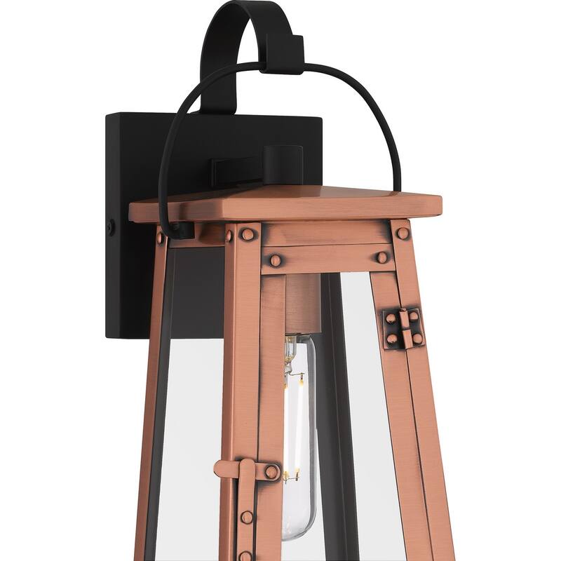 Aged Copper One Light Outdoor Wall Mount from the Carolina Collection